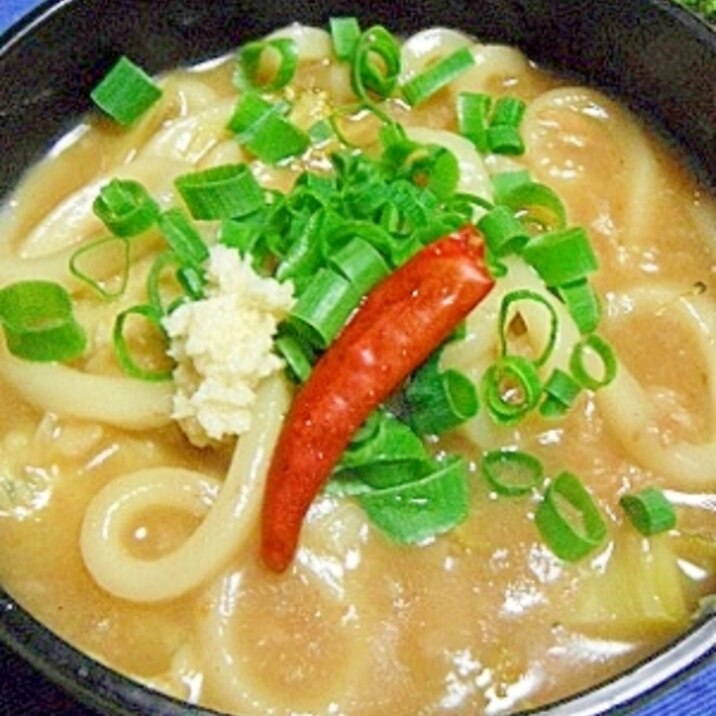 里芋カレーの残りでカレーうどん